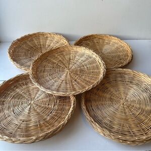 Set of 9 Vintage  Plates Sopla Woven